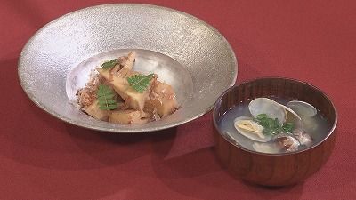 ｔｙｓ テレビ山口 0319 たけのこの土佐煮とあさりの味噌汁